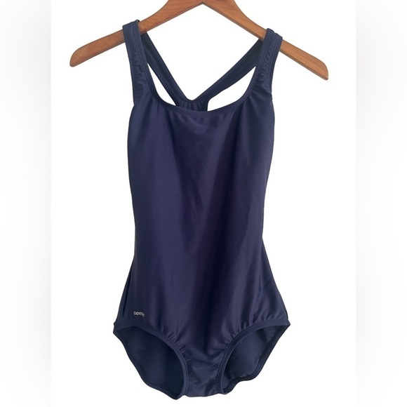 Speedo One Piece Swimsuit Size 8. Navy Blue - Picture 10 of 10